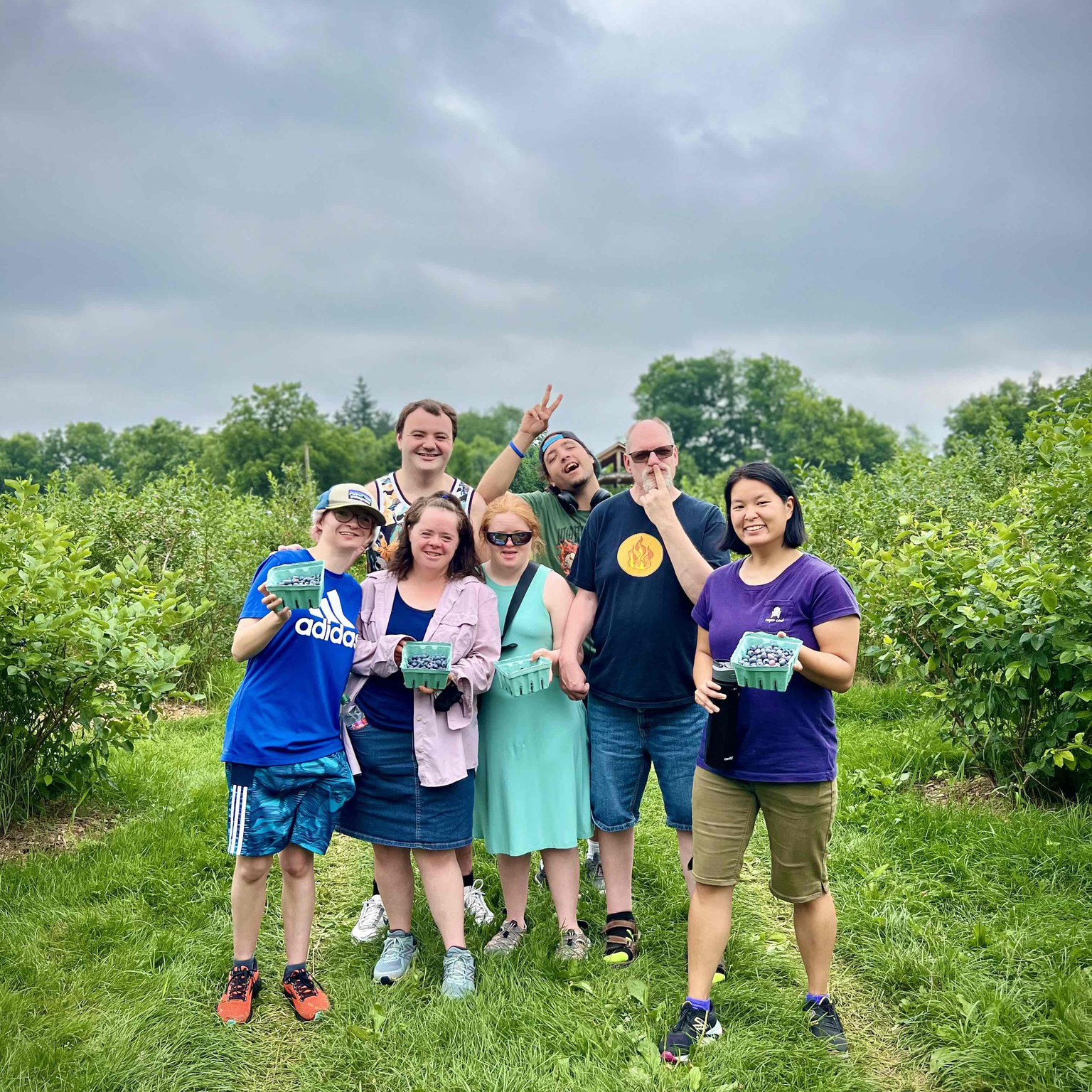 Milestones Day goes blueberry picking